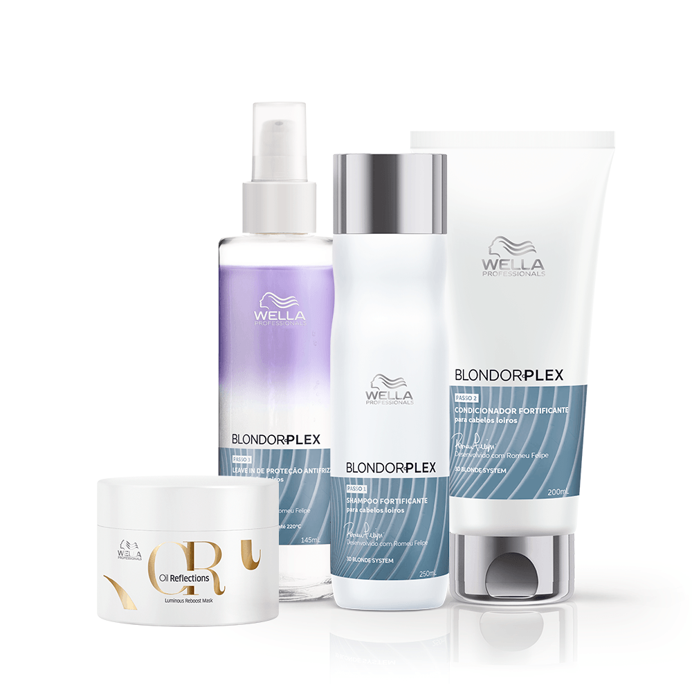 Wella Professionals Kit Blondorplex OR Shampoo Condicionador Leave-In Máscara